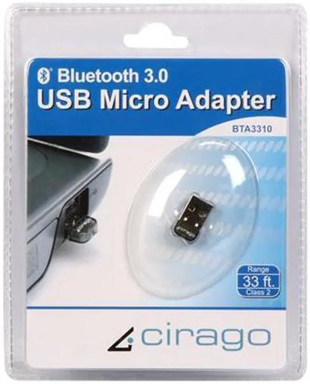 Alt view image 5 of 5 - Cirago BTA3310 Micro Bluetooth 3.0 EDR Adapter