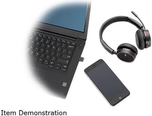 Alt view image 6 of 11 - Plantronics - Voyager 4220 UC USB-A (Poly) - Bluetooth Dual-Ear (Stereo) Headset - Connect to PC, Mac, & Desk Phone - Noise Canceling - Works with Teams, Zoom & more