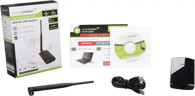 Alt view image 6 of 5 - Amped Wireless UA600 High Power Wireless-300N 600mW USB Adapter