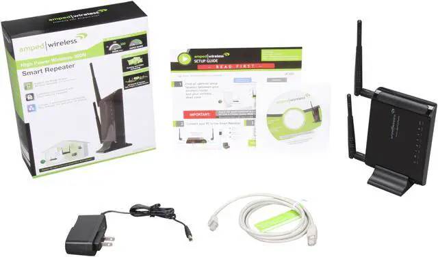 Alt view image 5 of 5 - Amped Wireless SR300 High Power Wireless-N Smart Repeater and Range Extender