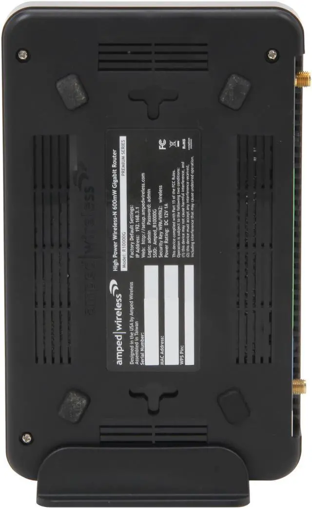 Alt view image 2 of 5 - Amped Wireless R10000G High Power Wireless-N 600mW Gigabit Router