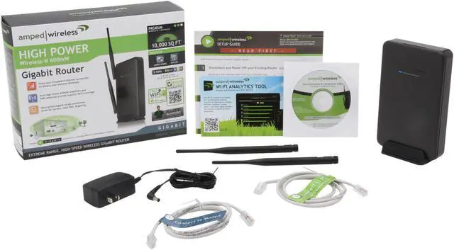 Alt view image 5 of 5 - Amped Wireless R10000G High Power Wireless-N 600mW Gigabit Router
