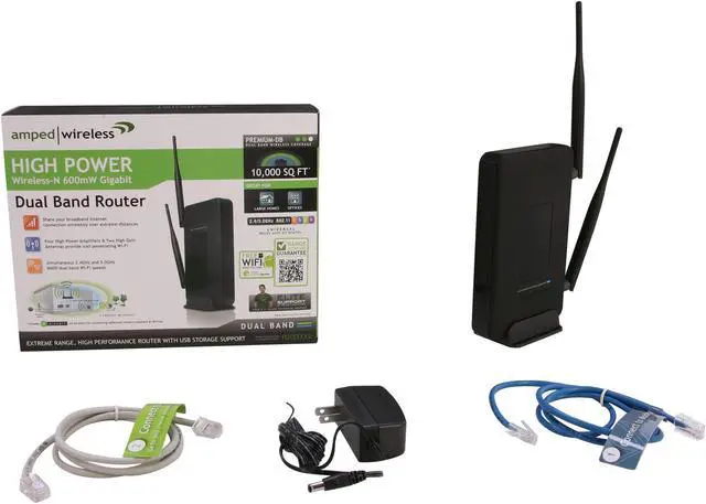 Alt view image 7 of 6 - Amped Wireless R20000G High Power Wireless-N 600mW Gigabit Dual Band Router