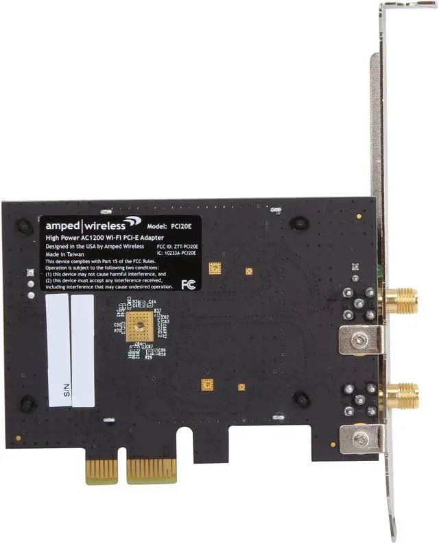 Alt view image 5 of 6 - Amped Wireless PCI20E High Power AC1200 Wi-Fi PCI-E Adapter