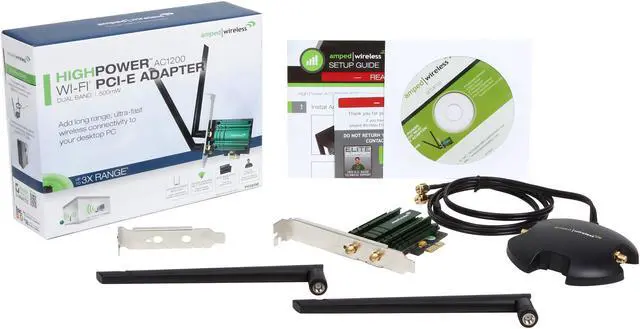 Alt view image 6 of 6 - Amped Wireless PCI20E High Power AC1200 Wi-Fi PCI-E Adapter