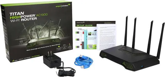 Alt view image 6 of 6 - Amped Wireless RTA1900 High Power AC1900 Wi-Fi Router 802.11a/b/g/n/ac