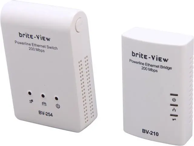 Main image of brite-View BV-210C Mini Powerline AV Ethernet Network Adapter Kit (Bridge+Switch) Up to 200Mbps