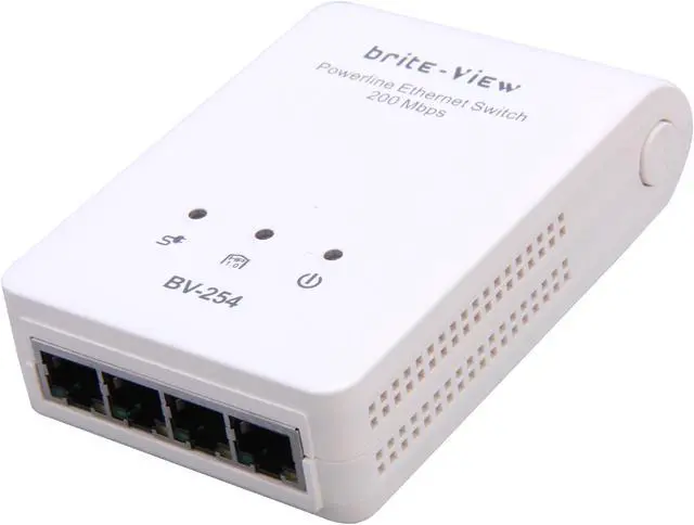 Alt view image 2 of 12 - brite-View BV-210C Mini Powerline AV Ethernet Network Adapter Kit (Bridge+Switch) Up to 200Mbps
