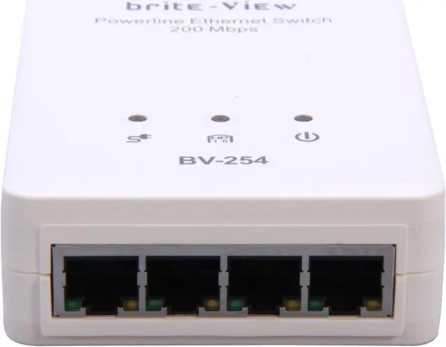 Alt view image 3 of 12 - brite-View BV-210C Mini Powerline AV Ethernet Network Adapter Kit (Bridge+Switch) Up to 200Mbps