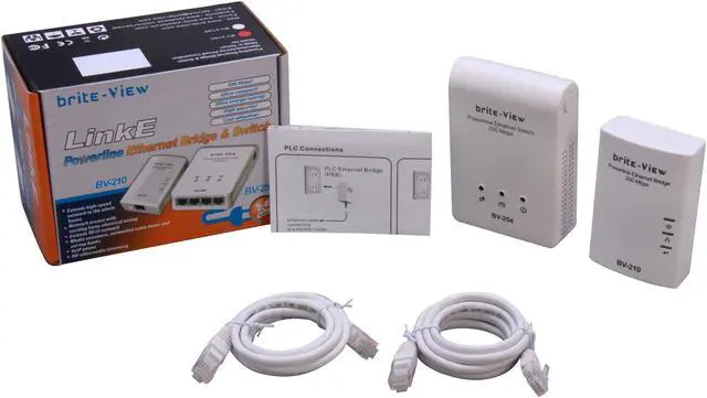 Alt view image 12 of 12 - brite-View BV-210C Mini Powerline AV Ethernet Network Adapter Kit (Bridge+Switch) Up to 200Mbps
