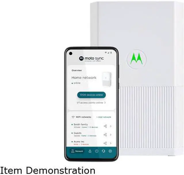Alt view image 4 of 10 - Motorola Whole Home Mesh WiFi Satellite, AC2200 Tri-Band Mesh WiFi Add on, up to 3,000 sq ft (MH7021), White