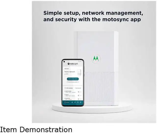 Alt view image 5 of 10 - Motorola Whole Home Mesh WiFi Satellite, AC2200 Tri-Band Mesh WiFi Add on, up to 3,000 sq ft (MH7021), White