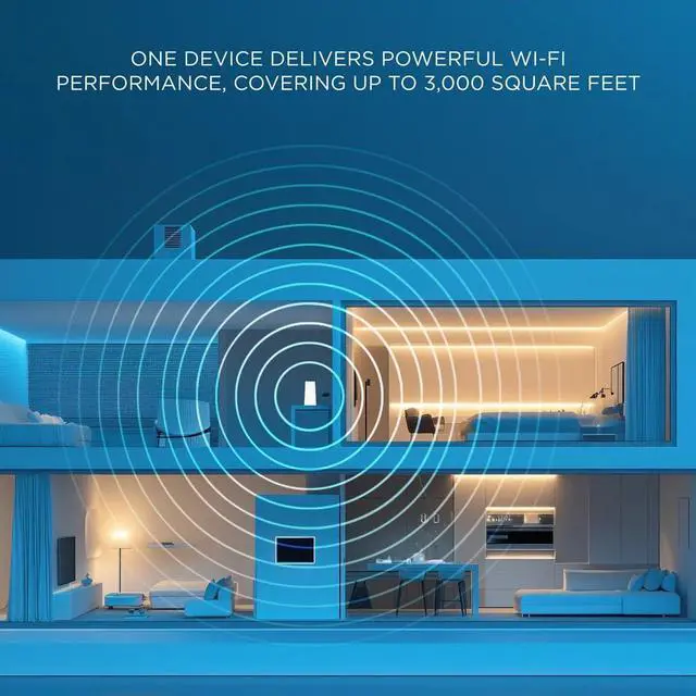 Alt view image 4 of 4 - Motorola MQ20 WiFi 6E Tri-Band Easy Mesh Router - 3000 sq. ft Coverage - White - Dual Pack MQ20-D80W-U