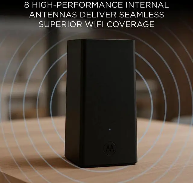 Alt view image 3 of 3 - Motorola MQ20 WiFi 6E Tri-Band Easy Mesh Router - 3000 sq. ft Coverage - Black - Dual Pack  MQ20-D80B-U