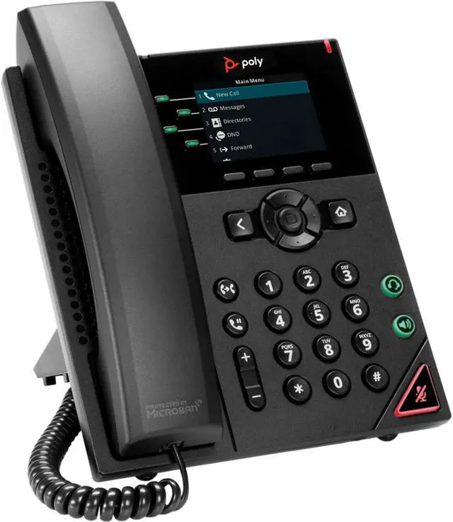 Main image of HP Poly VVX 250 4-Line IP Phone and PoE enabled, Desktop phone with Power Supply | 89B66AA#ABA