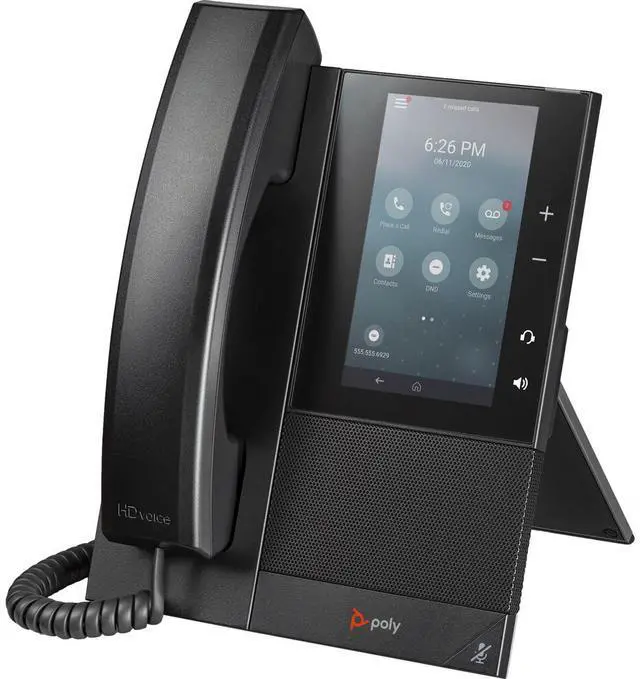 Main image of HP Poly CCX 505 IP Phone and PoE enabled, Desktop, Wall Mountable Phone - 2 x Network (RJ-45) | 82Z82AA