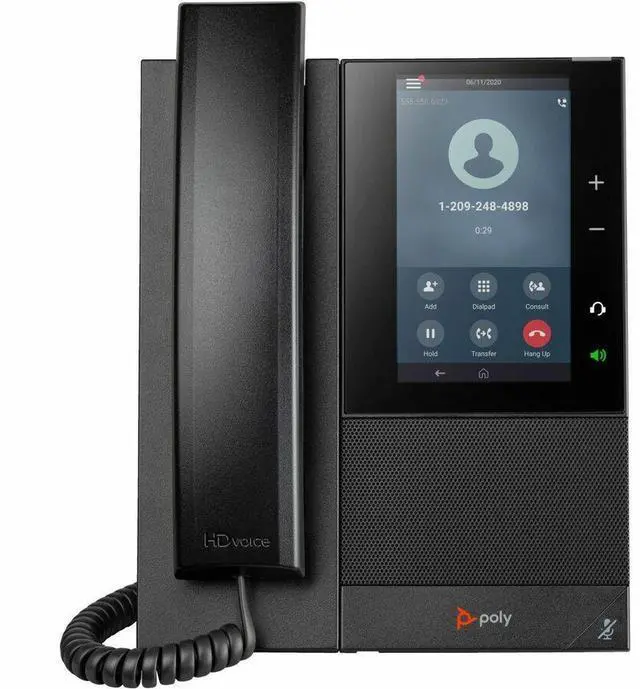 Alt view image 3 of 3 - HP Poly CCX 505 IP Phone and PoE enabled, Desktop, Wall Mountable Phone - 2 x Network (RJ-45) | 82Z82AA