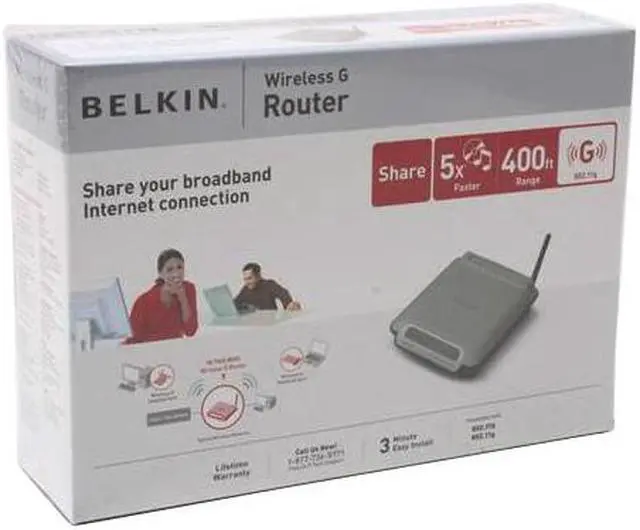 Alt view image 5 of 5 - BELKIN F5D7230-4 Wireless G Router 802.11g