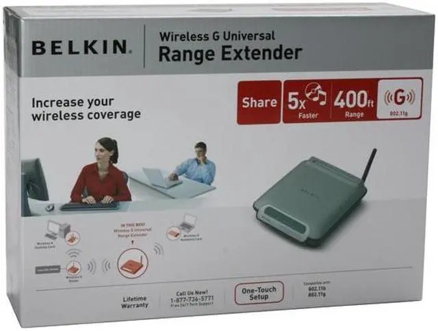 Alt view image 9 of 9 - BELKIN F5D7132 Wireless G Universal Range Extender