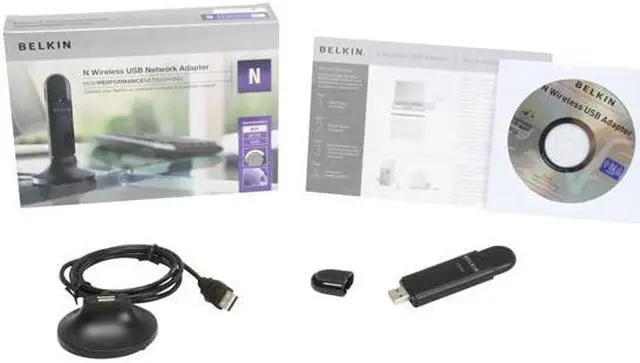 Alt view image 6 of 6 - BELKIN F5D8053 N Wireless Adapter IEEE 802.11b/g/n USB 2.0 Up to 300Mbps Wireless Data Rates