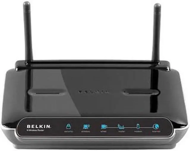 Alt view image 2 of 6 - BELKIN F5D8233-4 N Wireless Router IEEE 802.11b/g, IEEE 802.11n Draft