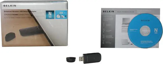 Alt view image 4 of 4 - BELKIN F6D4050 N150 Enhanced Wireless Adapter IEEE 802.11b/g/n USB 2.0 150 Mbps (In 40Mhz Mode) Wireless Data Rates