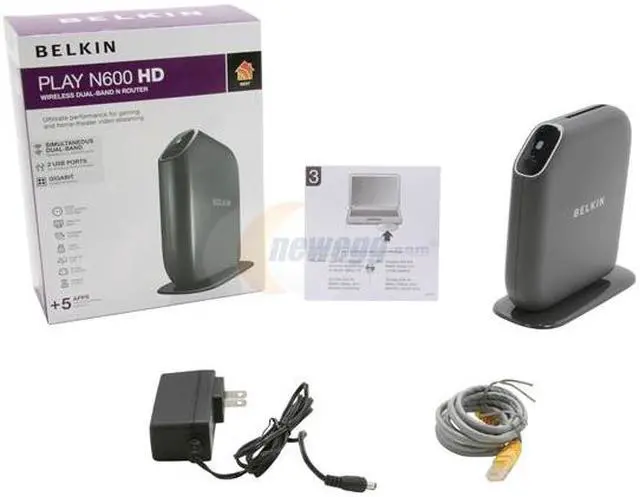 Alt view image 5 of 5 - BELKIN F7D8301 Play N600 HD Wireless Dual-Band N+ Router IEEE 802.11a/b/g/n