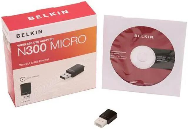 Alt view image 5 of 5 - Belkin F7D2102 N300 Micro Wireless N USB Adapter