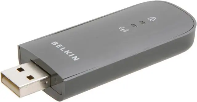 Main image of BELKIN F9L1101 N600 DB Wireless Dual-Band Adapter IEEE 802.11a/b/g/n USB 2.0 Up to 300Mbps Wireless Data Rates