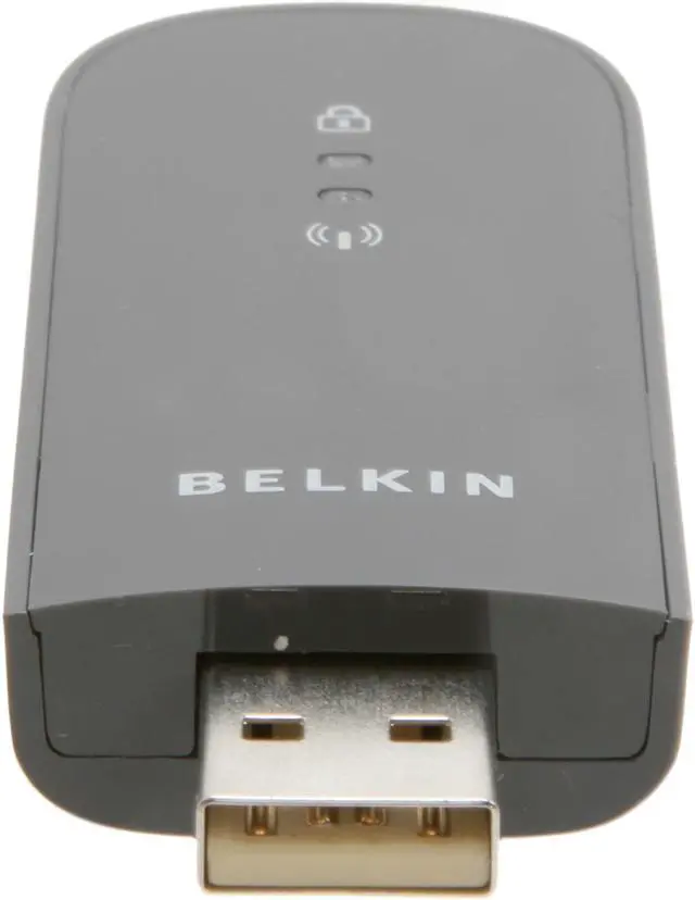 Alt view image 2 of 4 - BELKIN F9L1101 N600 DB Wireless Dual-Band Adapter IEEE 802.11a/b/g/n USB 2.0 Up to 300Mbps Wireless Data Rates