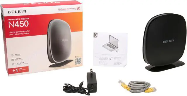 Alt view image 5 of 5 - BELKIN F9K1003 N450 Wireless N+ Router IEEE 802.11b/g/n