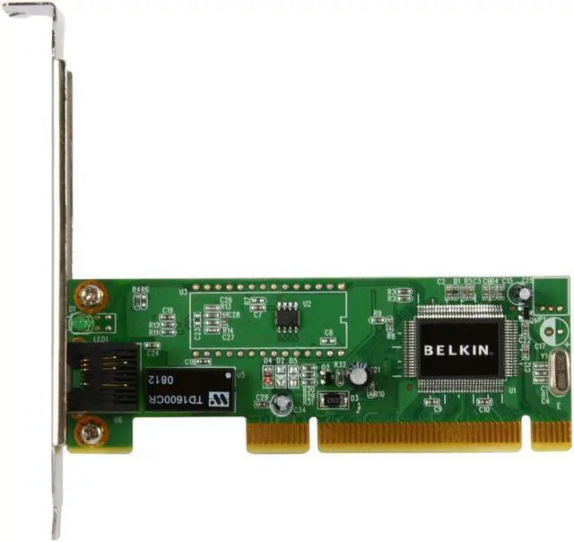 Alt view image 3 of 6 - BELKIN F5D5000 Desktop Network Card 10/100Mbps PCI 1 x RJ45