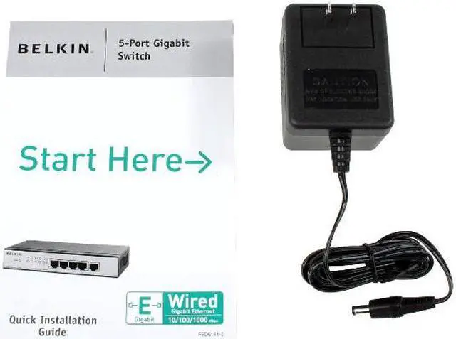 Alt view image 4 of 5 - BELKIN F5D5141-5 5-Port Gigabit Switch