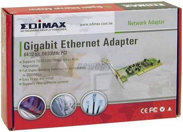Alt view image 4 of 4 - EDIMAX EN-9230TX-32 Gigabit Fast Ethernet Adapter 10/20/100/200/1000/2000Mbps PCI 1 x RJ45