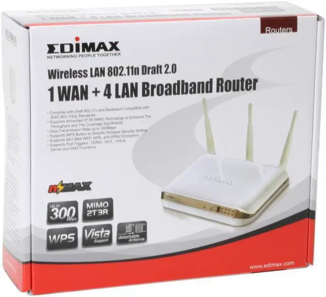 Alt view image 6 of 6 - EDIMAX BR-6504N (Wi Fi Certified) Wireless 802.11n Draft 2.0 Broadband Router IEEE 802.3/3u, IEEE 802.11b/g, IEEE802.11n Draft