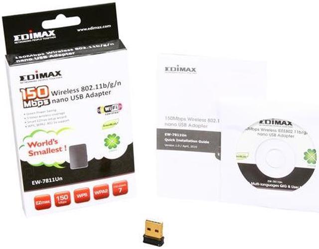 Alt view image 5 of 4 - EDIMAX EW-7811Un 150 Mbps Wireless IEEE 802.11b/g/n Nano USB Adapter