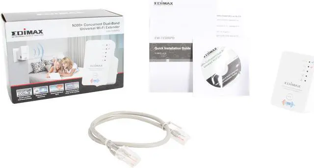 Alt view image 6 of 6 - EDIMAX EW-7238RPD N300 Concurrent Dual-Band Universal Wi-Fi Range Extender / Repeater / Bridge, Wall Plug Design