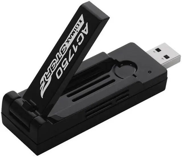 Alt view image 3 of 6 - EDIMAX EW-7833UAC AC1750 Dual-Band Wi-Fi USB 3.0 Adapter with 180-degree Adjustable Antenna