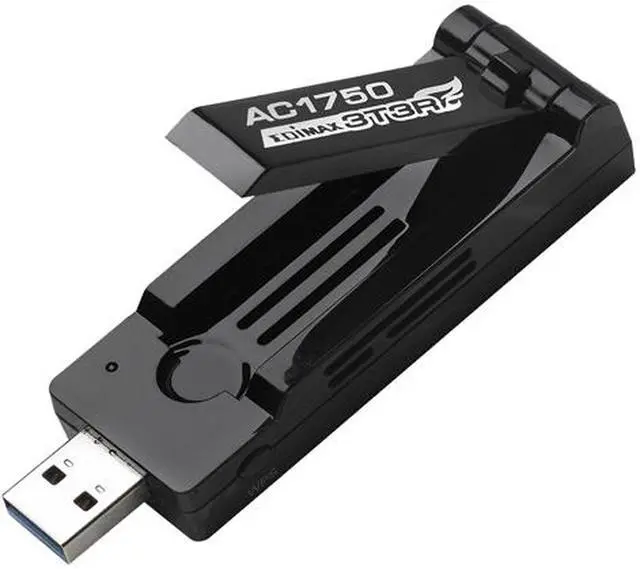 Alt view image 2 of 6 - EDIMAX EW-7833UAC AC1750 Dual-Band Wi-Fi USB 3.0 Adapter with 180-degree Adjustable Antenna