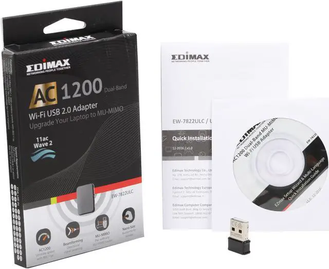 Alt view image 5 of 8 - Edimax EW-7822ULC AC1200 Dual-Band Nano Wi-Fi Adapter, Nano Size Lets You Plug it and Forget It
