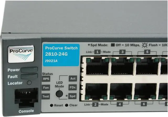 Alt view image 6 of 14 - HP J9021A#ABA Managed ProCurve Switch 2810-24G