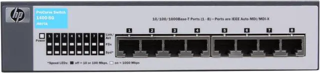 Alt view image 2 of 5 - HP J9077A Unmanaged ProCurve Switch 1400-8G