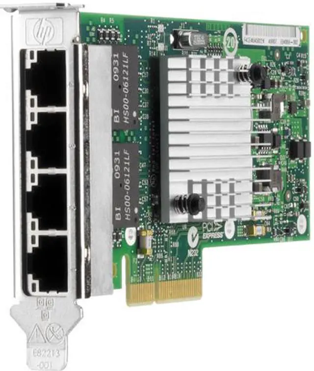 Main image of HPE 593722-B21 Gigabit Ethernet Card 10/100/1000Mbps PCI Express 2.0 x4 4 x RJ45