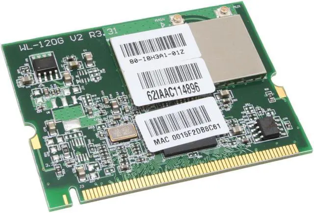 Main image of ASUS WL-120g (V2) Wireless Adapter IEEE 802.11b/g Mini PCI Up to 54Mbps Wireless Data Rates