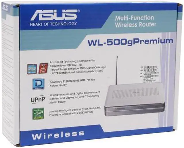 Alt view image 4 of 4 - ASUS WL-500G Premium Wireless Router IEEE 802.3/3u, IEEE 802.11b/g