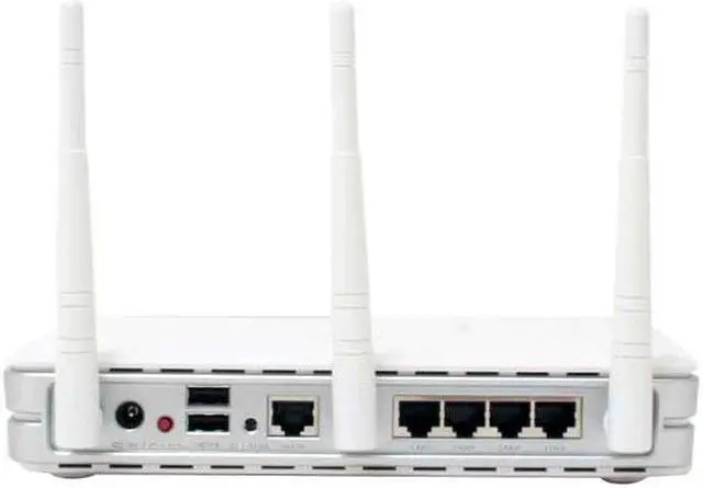 Alt view image 3 of 5 - ASUS WL-500W IEEE 802.11b/g, IEEE 802.11n Draft Multi-Functional Wireless Router with x2 USB Plug-N-Share hard drive function and Print Server Function