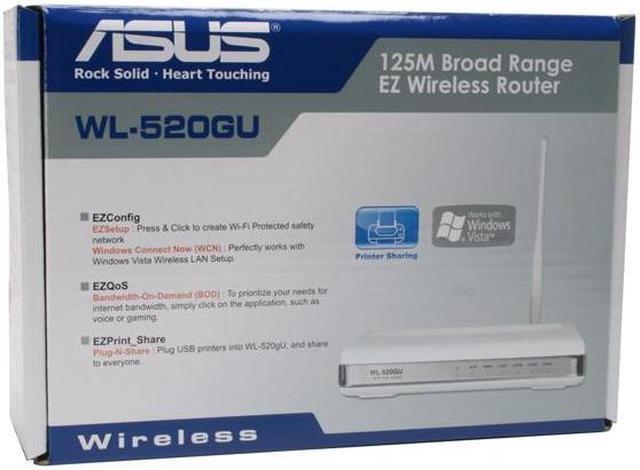 Alt view image 7 of 7 - ASUS WL-520gU 802.11b/g Wireless Router up to 54Mbps with All-in-One Print Server/ DD-WRT Open Source support