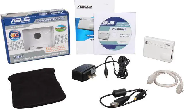 Alt view image 5 of 5 - ASUS WL-330gE Wireless Router IEEE802.11g/b/d, IEEE802.3/3u/IEEE802.1X, WPA/WMM/IPv4/IPv6