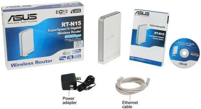 Alt view image 7 of 7 - ASUS RT-N15 SuperSpeedN Gigabit Wireless Router IEEE 802.11b/g, IEEE 802.11n Draft 2.0