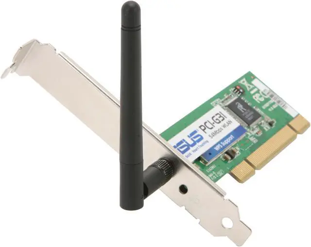 Main image of ASUS PCI-G31 Wireless Adapter IEEE 802.11b/g 32bit PCI2.2 Up to 54Mbps Wireless Data Rates